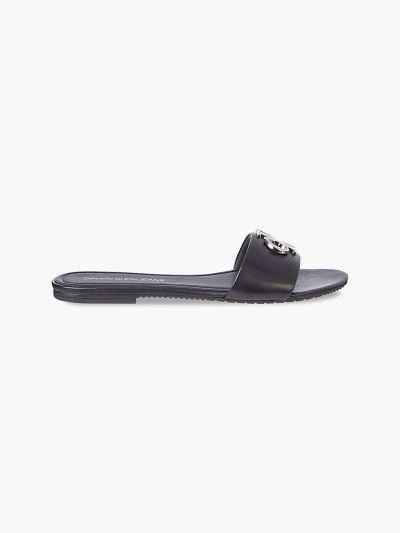 Calvin Klein Cipők HU826900 | Calvin Klein Bőr Női Szandál Fekete